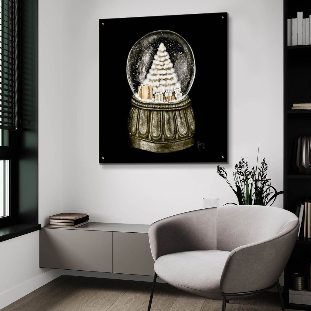 Christmas Snow Globe by Ashley Bradley - 36x36 acrylic wall art in a room