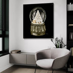 Christmas Snow Globe by Ashley Bradley - 36x36 acrylic wall art in a room