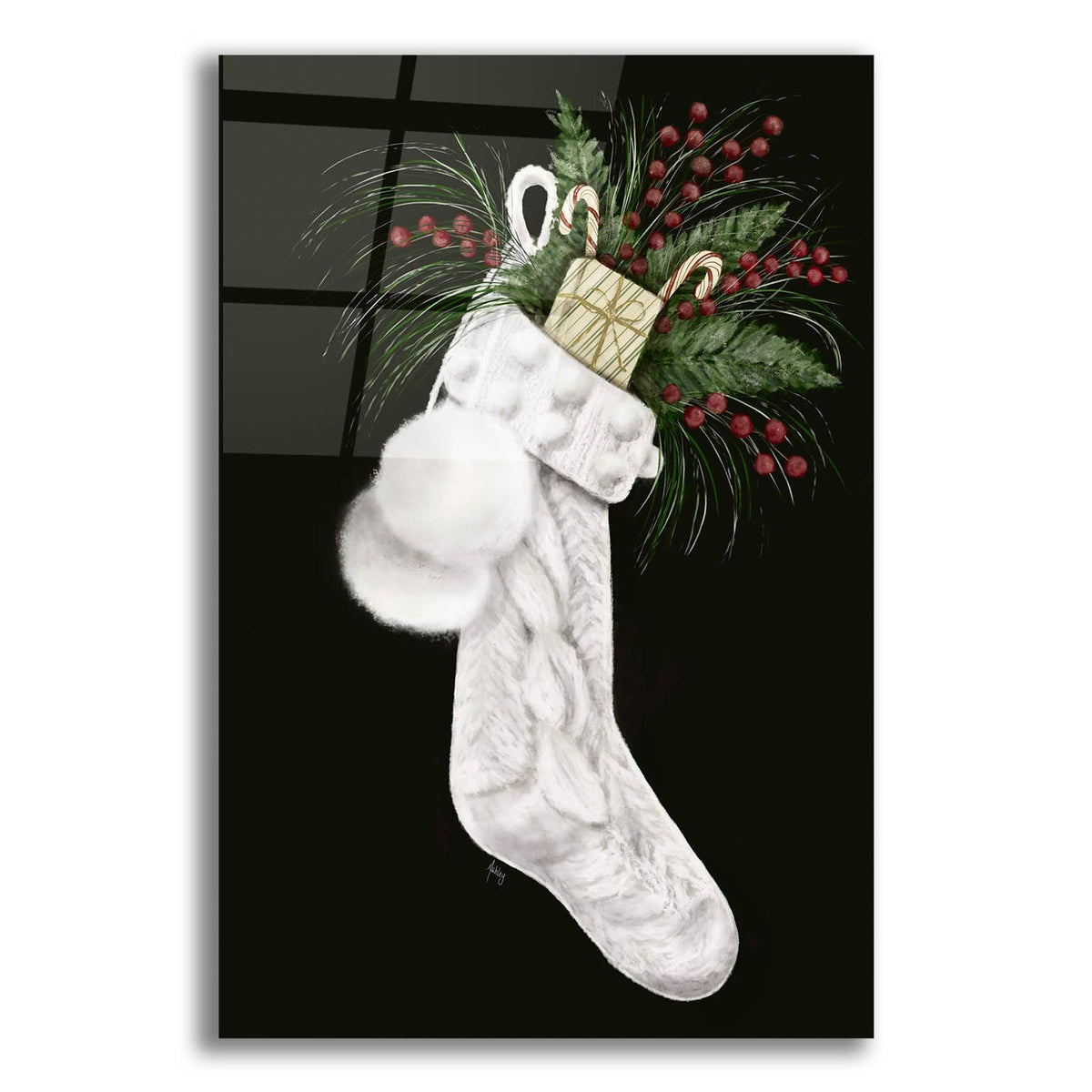 Christmas Stocking by Ashley Bradley acrylic glass wall art