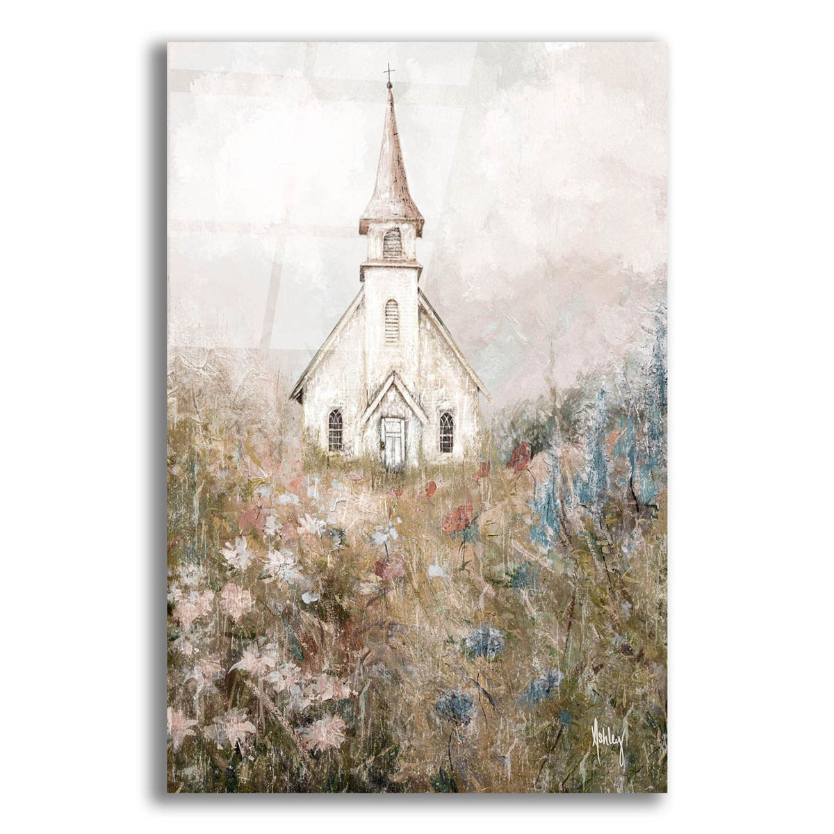 Church In The Meadow by Ashley Bradley acrylic glass wall art