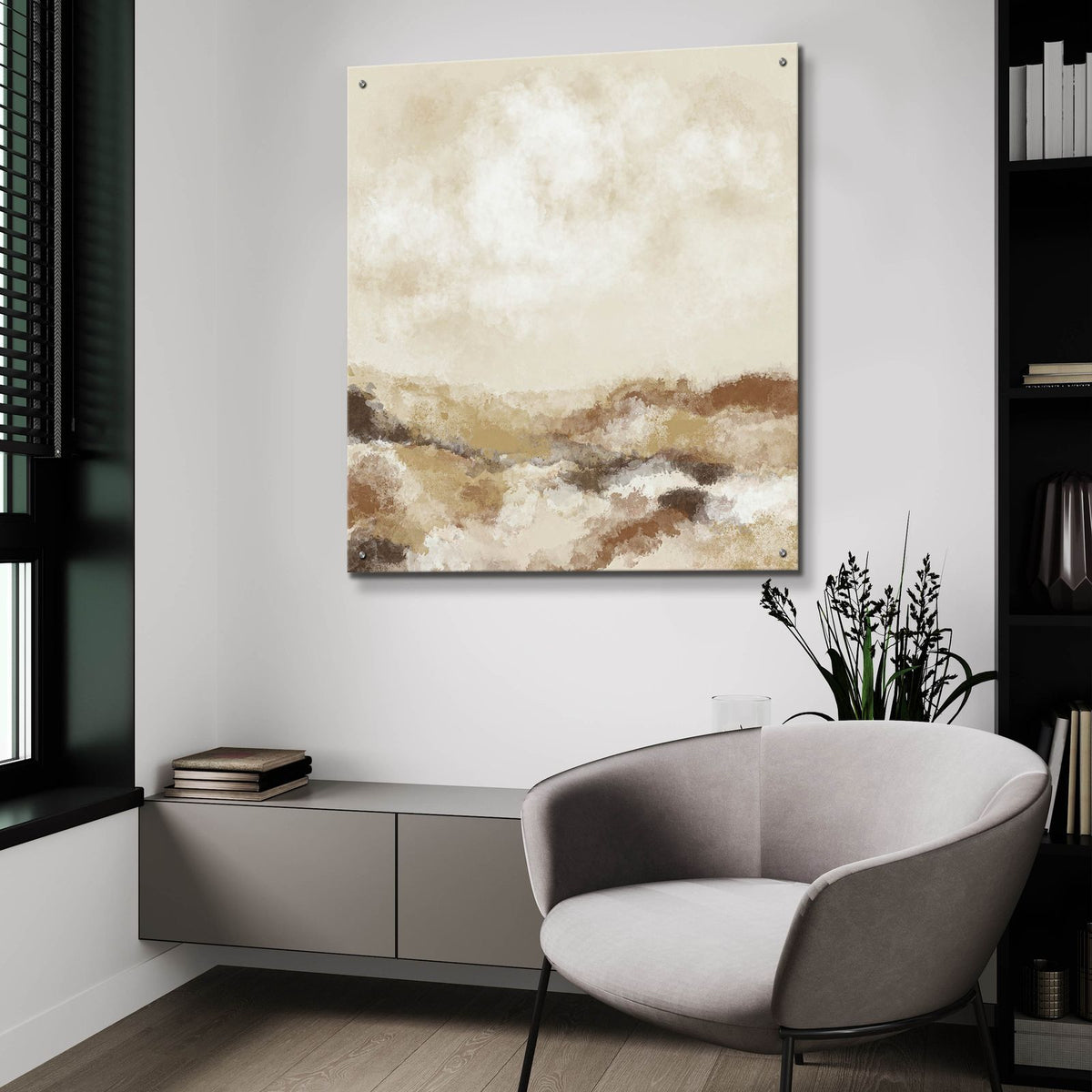 Copper Fields by Ashley Bradley - 36x36 acrylic wall art in a room