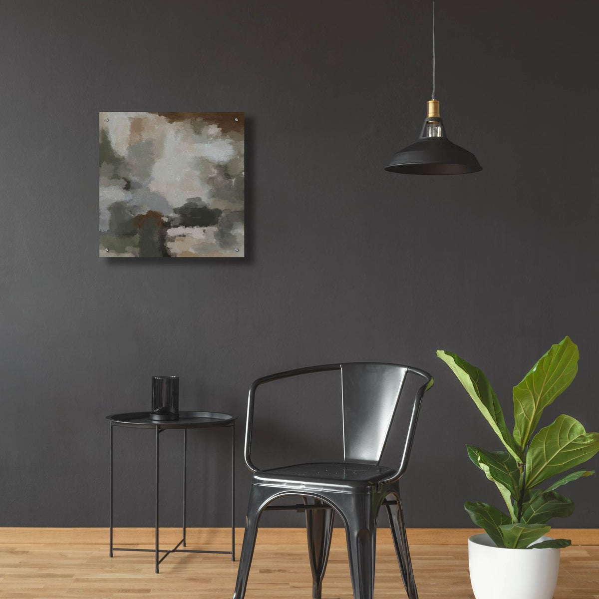 Earthy Abstract 2 by Ashley Bradley - 24x24 acrylic wall art in a room