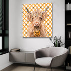 Halloween Highland Cow by Ashley Bradley - 36x36 acrylic wall art in a room