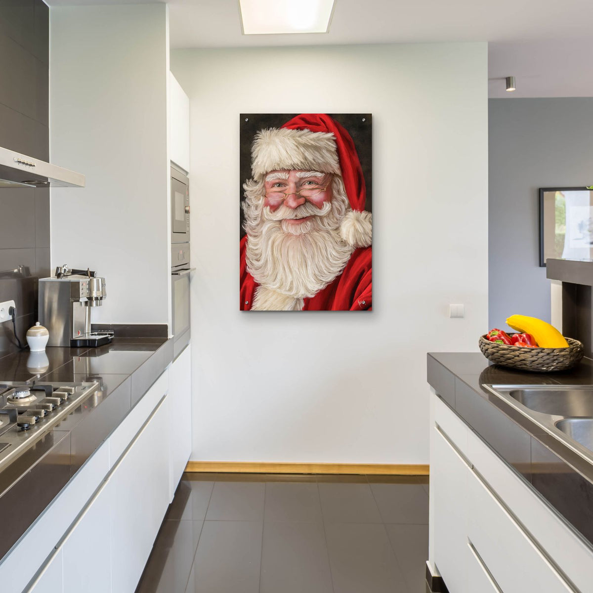 Happy Santa by Ashley Bradley - 24x36 acrylic wall art in a room