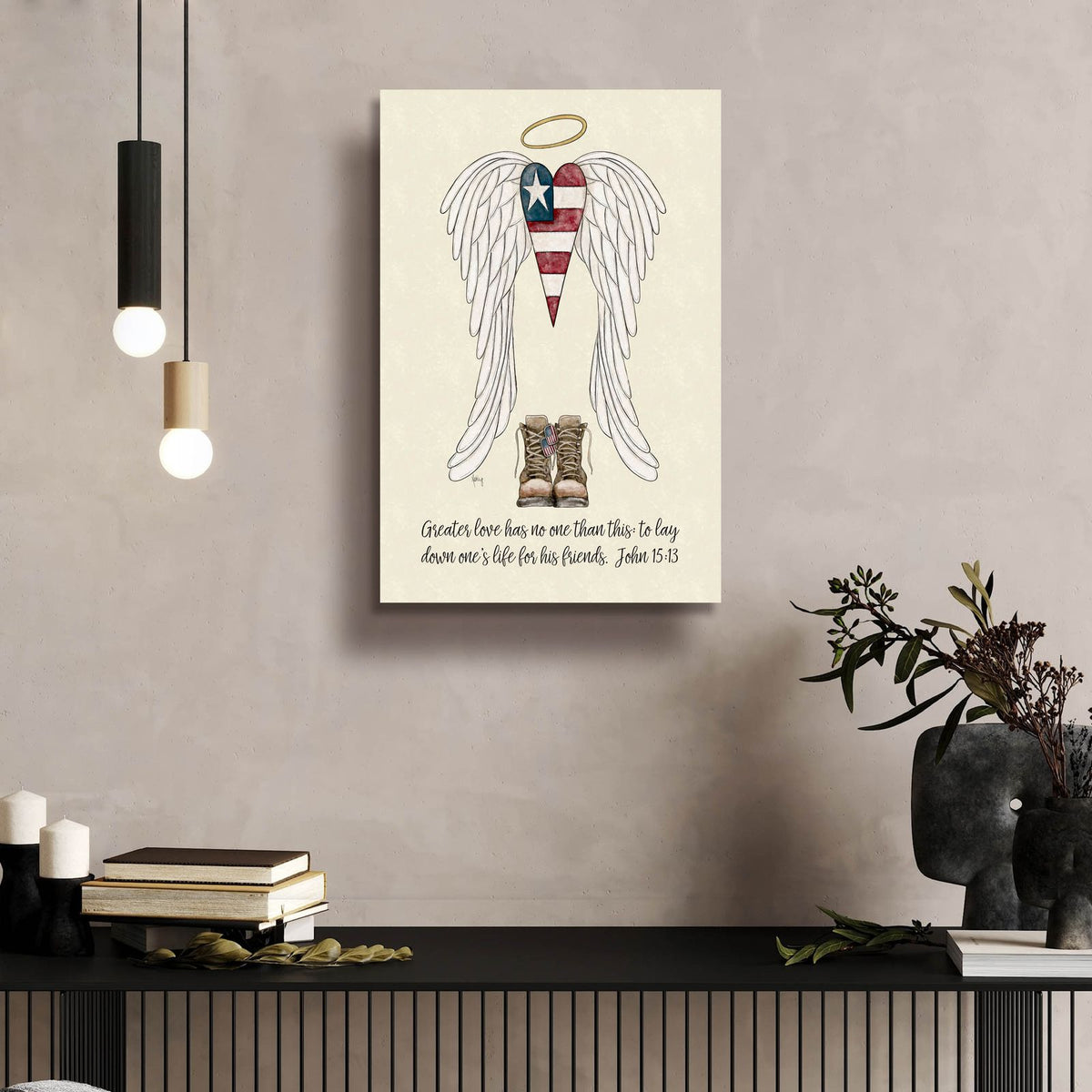 No Greater Love by Ashley Bradley - 16x24 acrylic wall art in a room