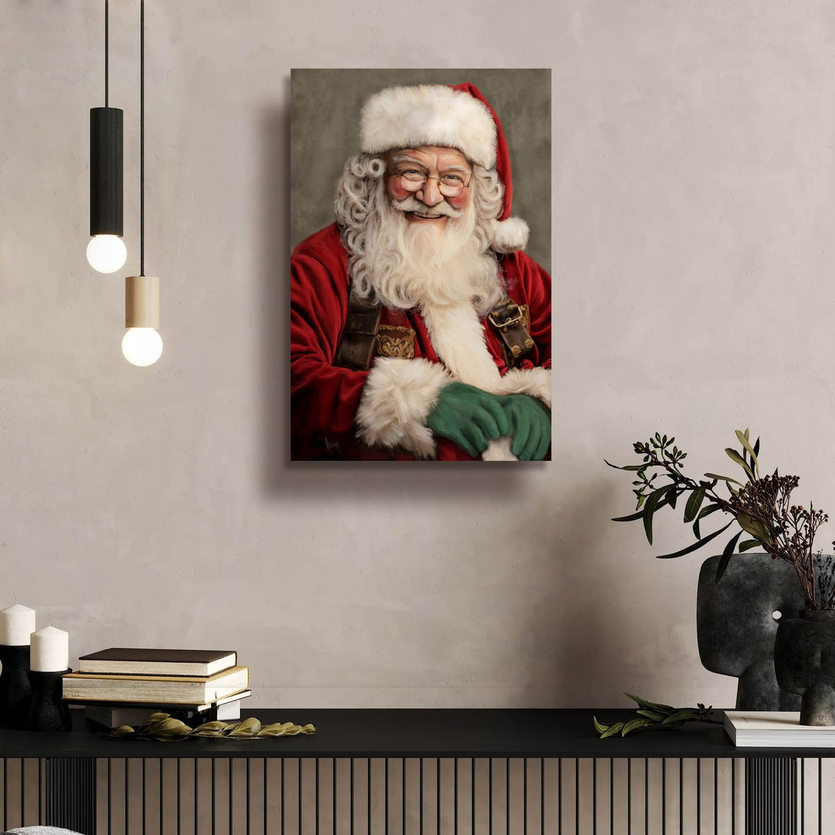 Nostalgic Santa by Ashley Bradley - 16x24 acrylic wall art in a room