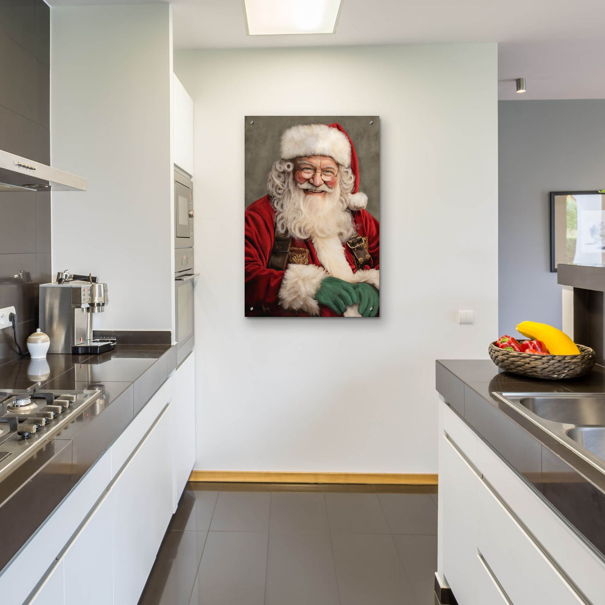 Nostalgic Santa by Ashley Bradley - 24x36 acrylic wall art in a room