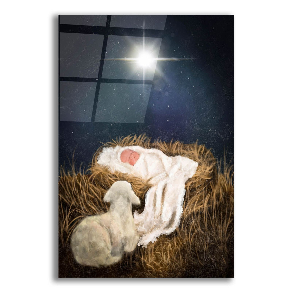 O Come Let Us Adore Him by Ashley Bradley acrylic glass wall art