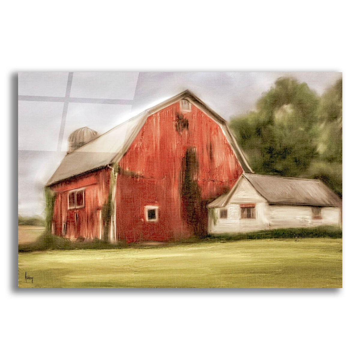 Old Red Barn by Ashley Bradley acrylic glass wall art