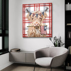 Patriotic Highland Cow by Ashley Bradley - 36x36 acrylic wall art in a room