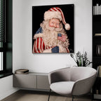 Patriotic Santa by Ashley Bradley - 36x36 acrylic wall art in a room