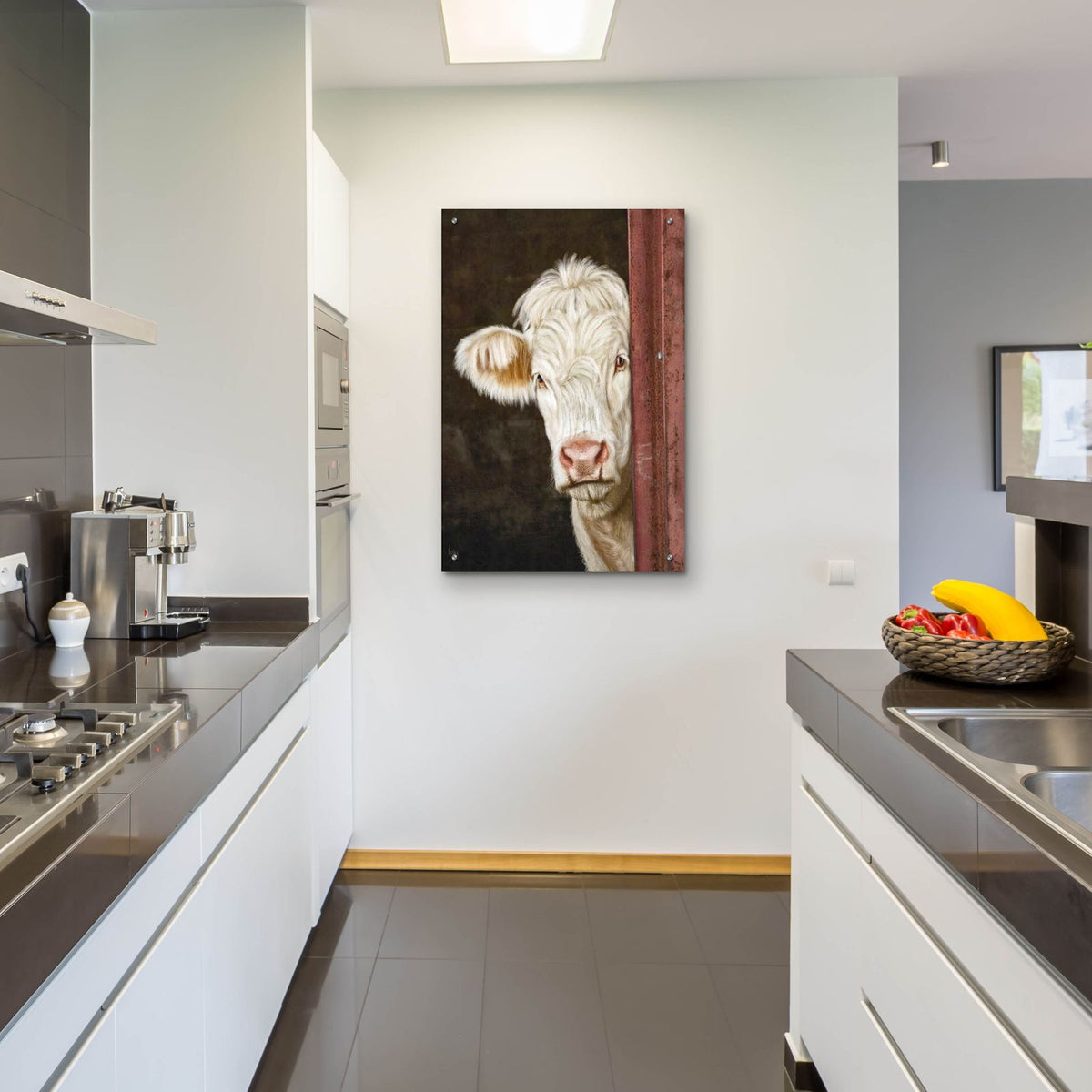 Peek A Moo by Ashley Bradley - 24x36 acrylic wall art in a room