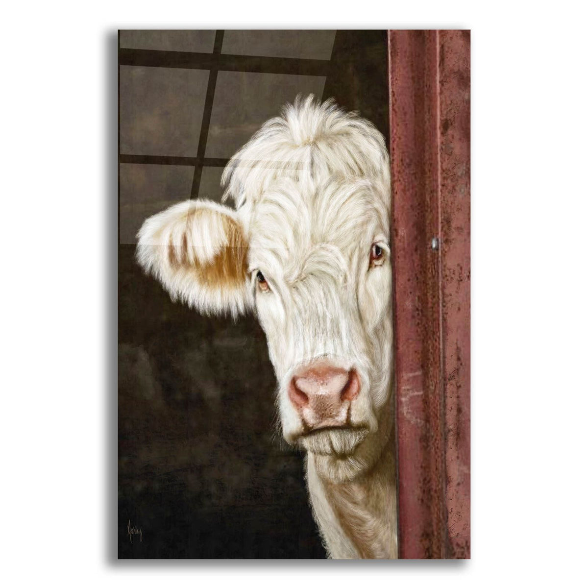 Peek A Moo by Ashley Bradley acrylic glass wall art