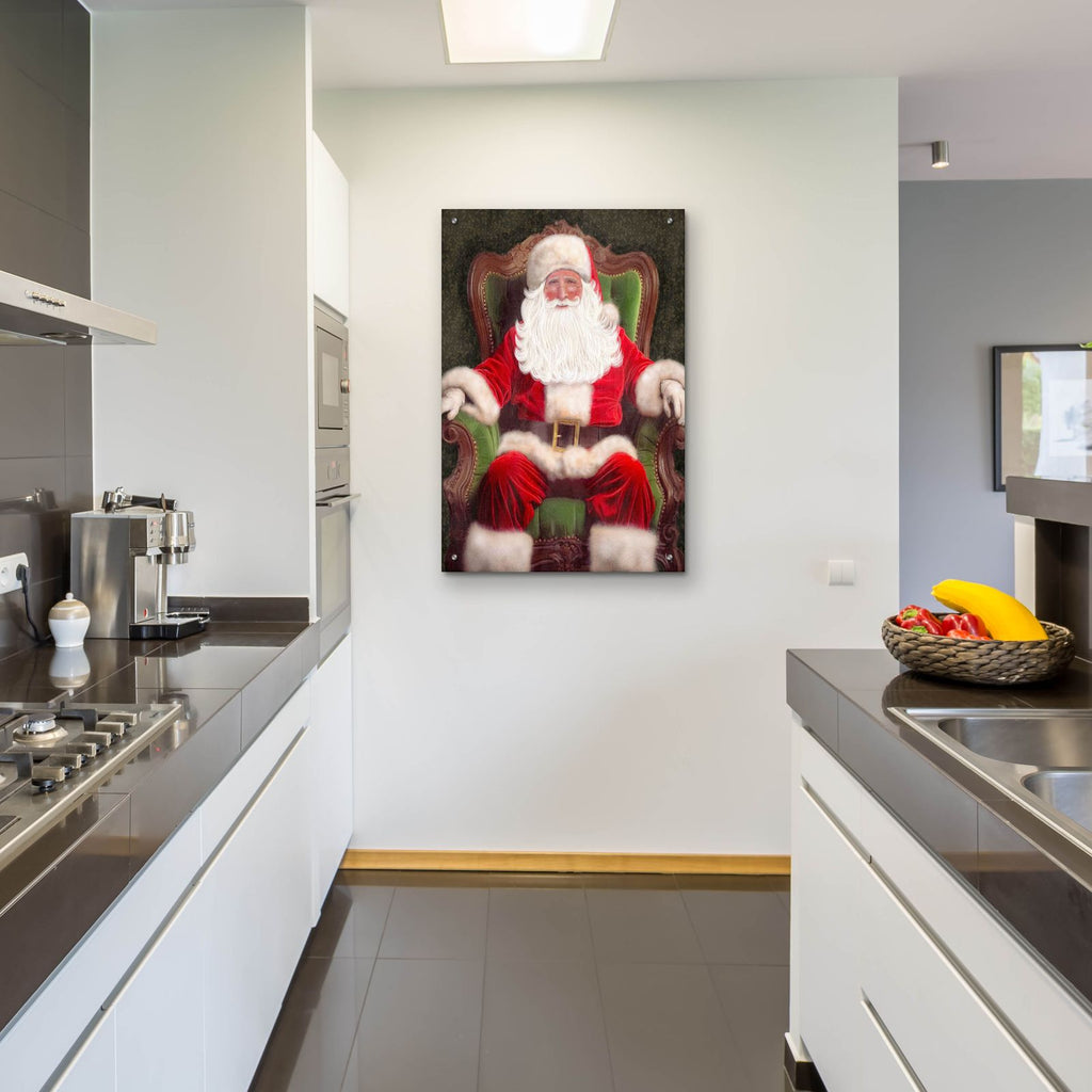 Portrait Of Santa by Ashley Bradley - 24x36 acrylic wall art in a room