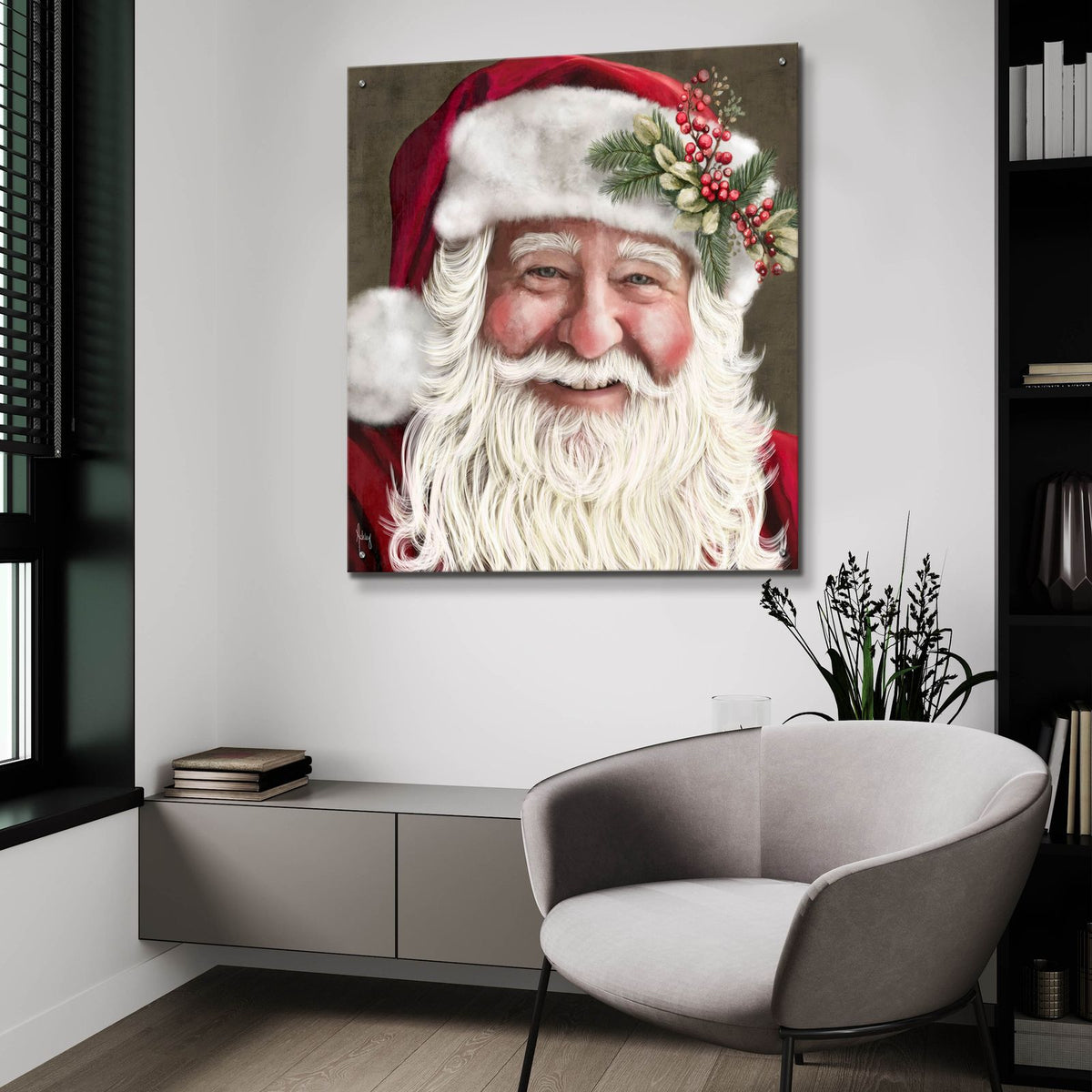 Santa Claus by Ashley Bradley - 36x36 acrylic wall art in a room