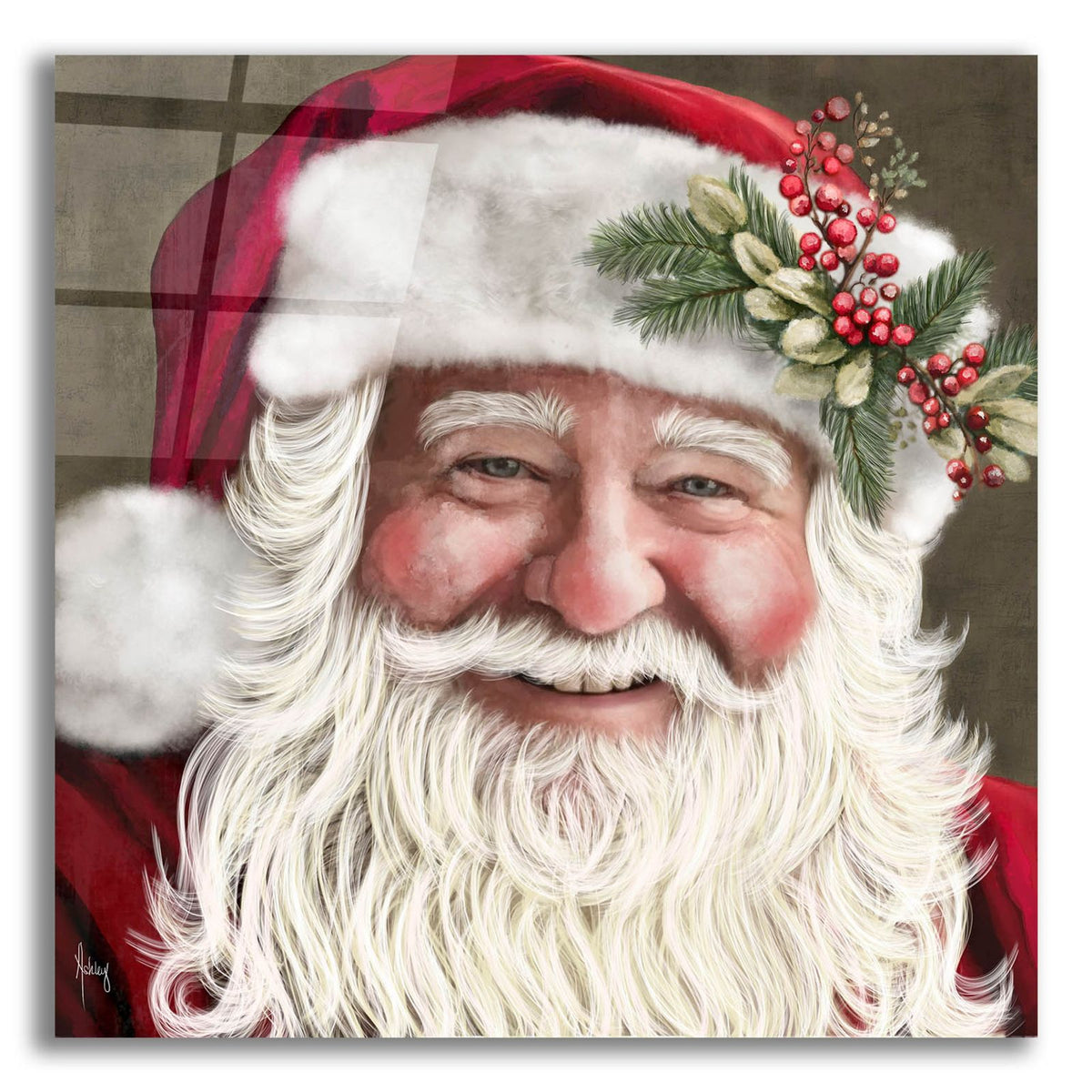 Santa Claus by Ashley Bradley acrylic glass wall art