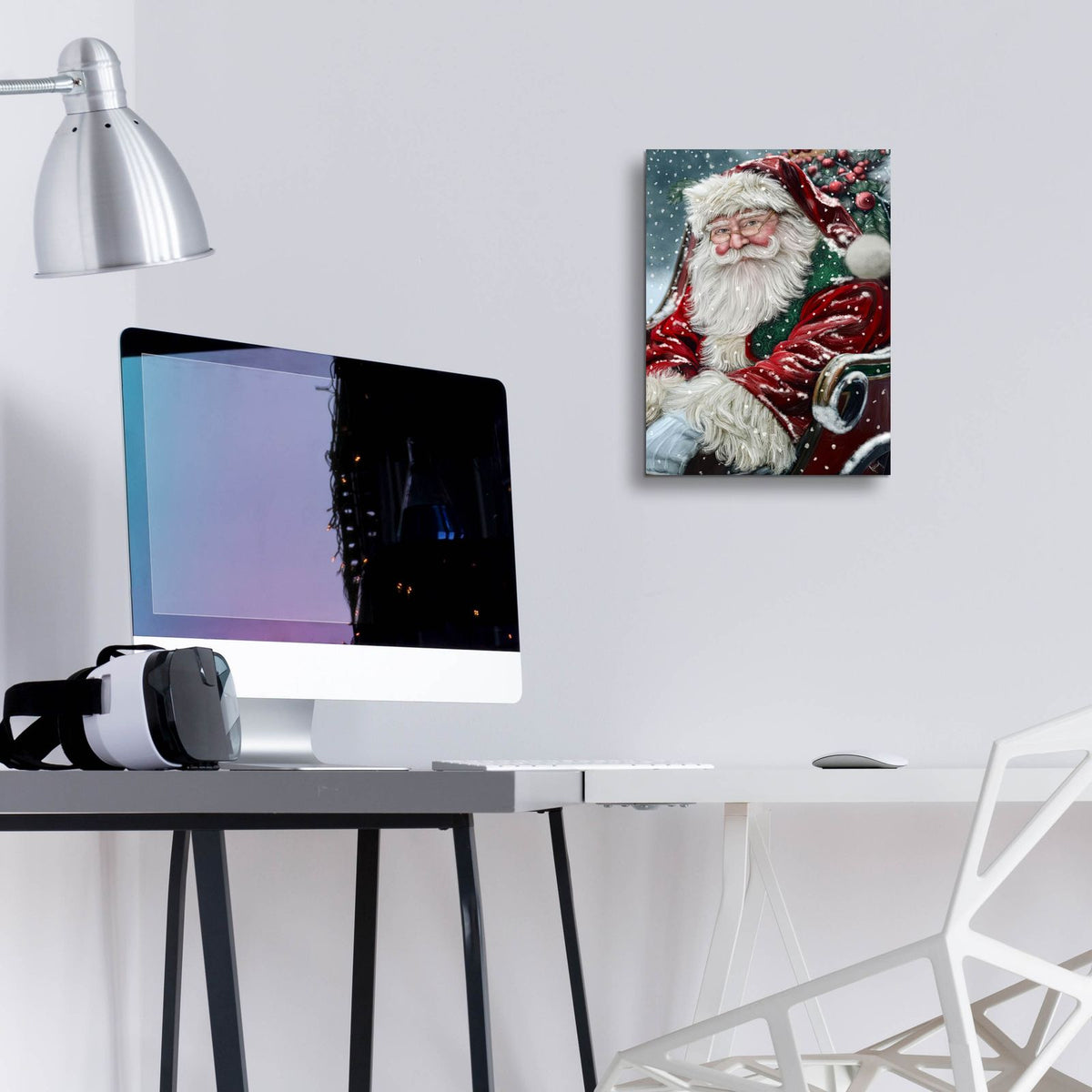 Santas Sleigh by Ashley Bradley - 12x16 acrylic wall art in a room