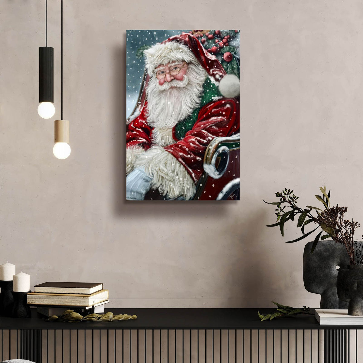 Santas Sleigh by Ashley Bradley - 16x24 acrylic wall art in a room