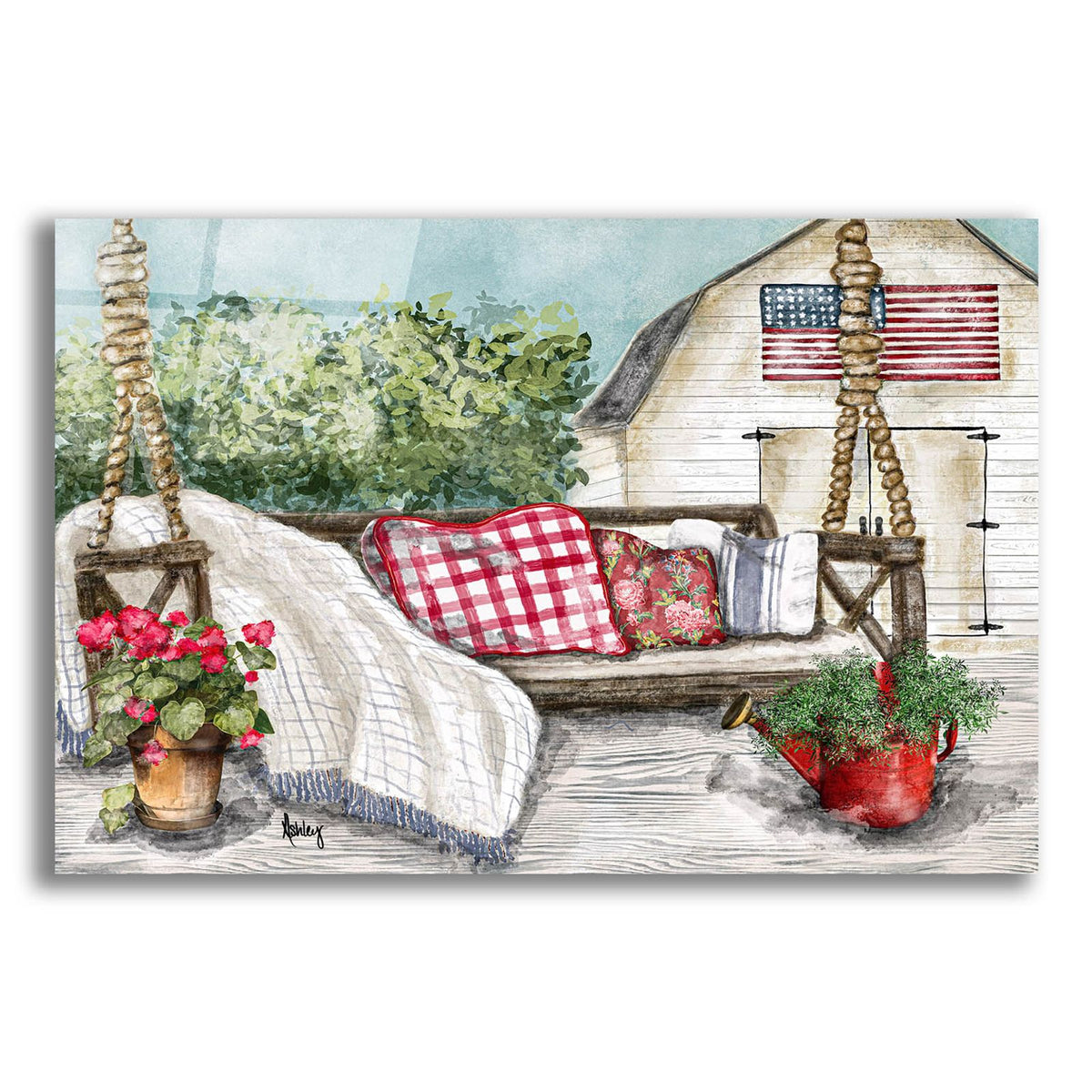 Summer Porch Swing by Ashley Bradley acrylic glass wall art