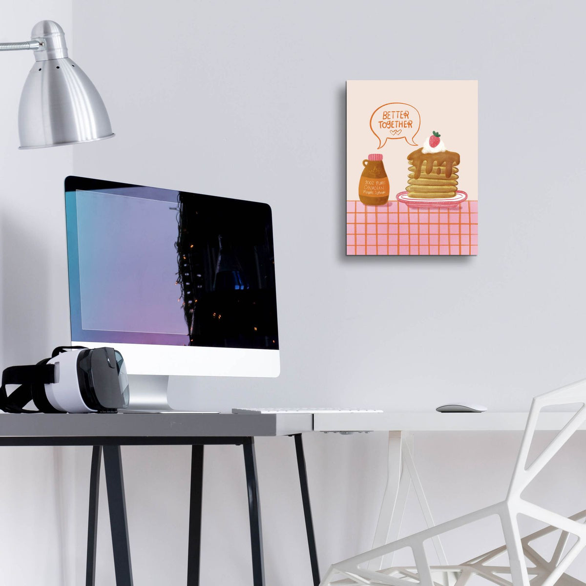 Better Together Pancakes by Club Daydream - 12x16 acrylic wall art in a room