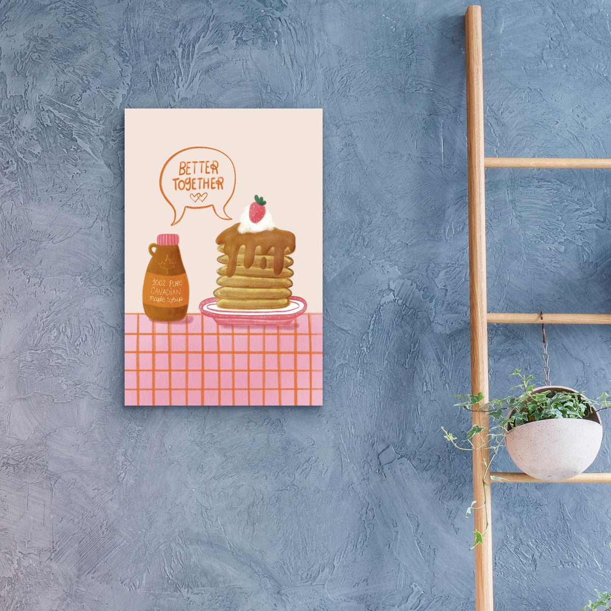 Better Together Pancakes by Club Daydream - 16x24 acrylic wall art in a room