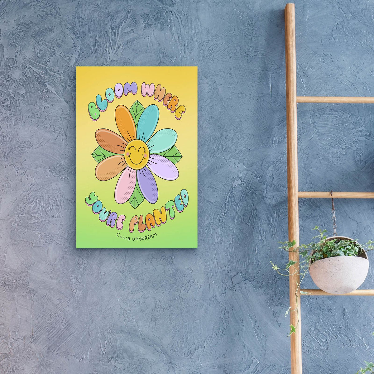 Bloom Where You're Planted by Club Daydream - 16x24 acrylic wall art in a room