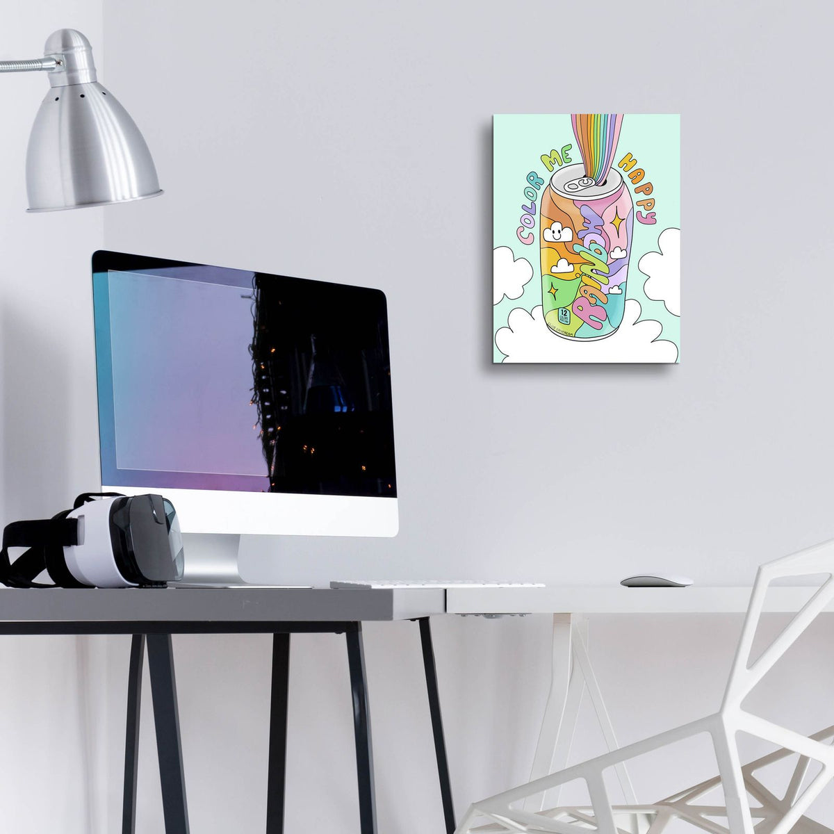 Color Me Happy by Club Daydream - 12x16 acrylic wall art in a room