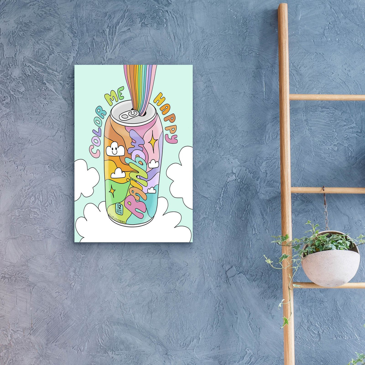 Color Me Happy by Club Daydream - 16x24 acrylic wall art in a room