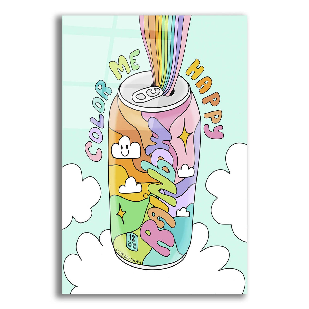 Color Me Happy by Club Daydream acrylic glass wall art