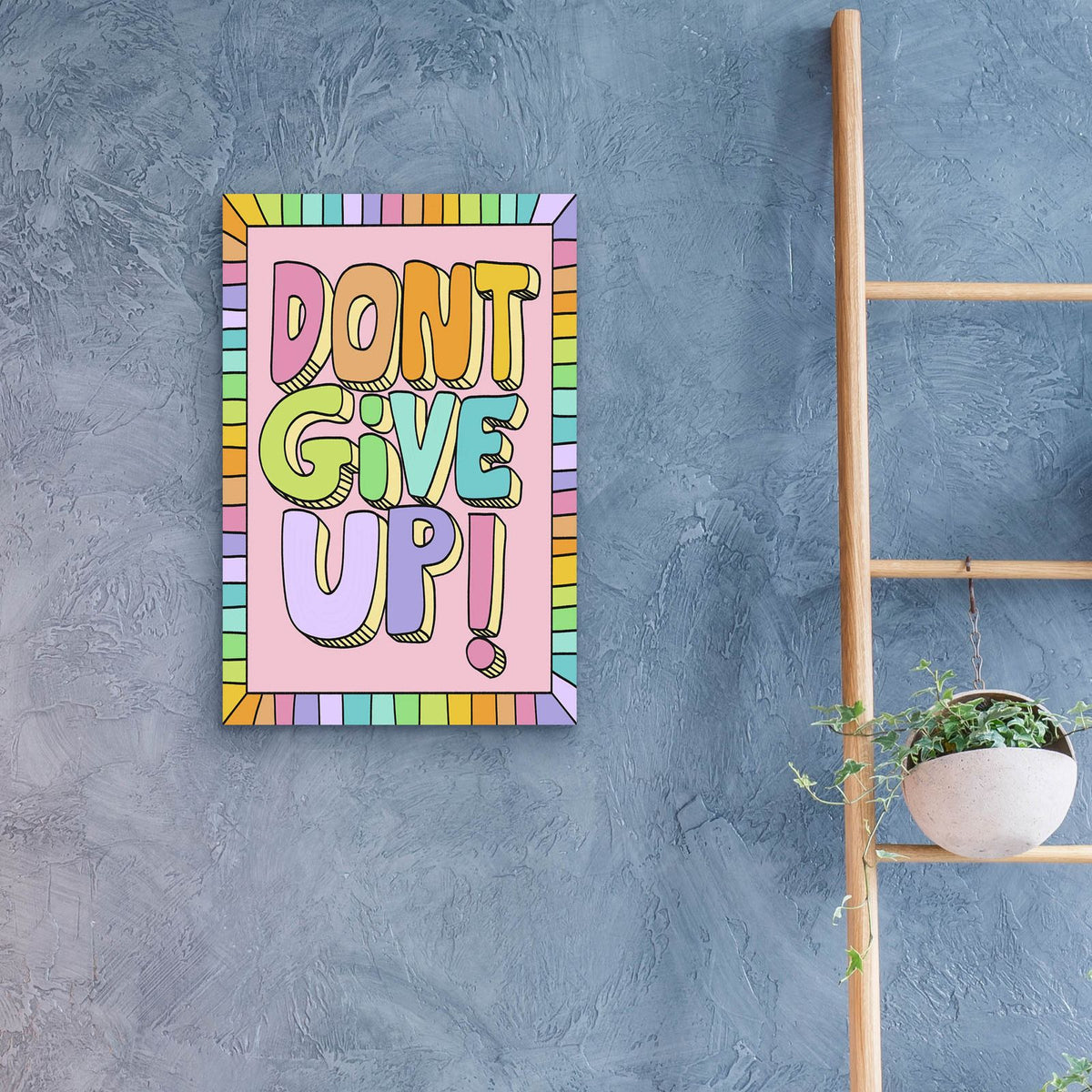 Dont Give Up by Club Daydream - 16x24 acrylic wall art in a room