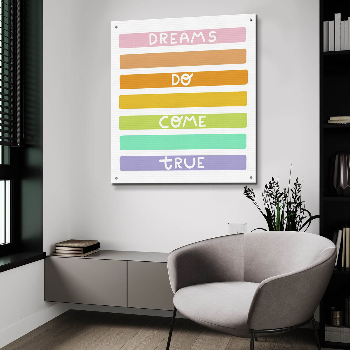 Dreams Do Come True by Club Daydream - 36x36 acrylic wall art in a room