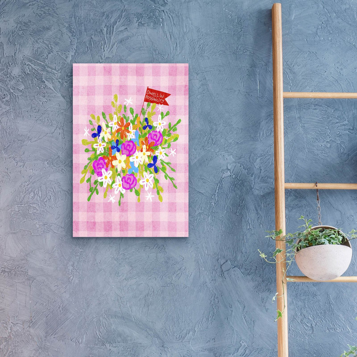 Dwell In Possibility Flowers by Club Daydream - 16x24 acrylic wall art in a room