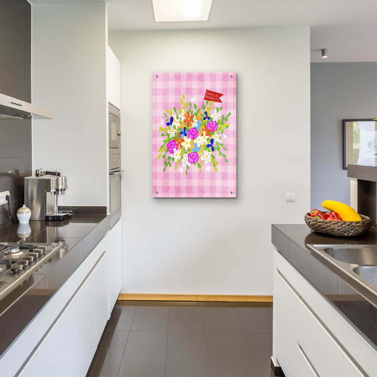 Dwell In Possibility Flowers by Club Daydream - 24x36 acrylic wall art in a room