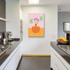 Flowers In Orange Vase by Club Daydream - 24x36 acrylic wall art in a room