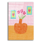 Flowers In Orange Vase by Club Daydream acrylic glass wall art