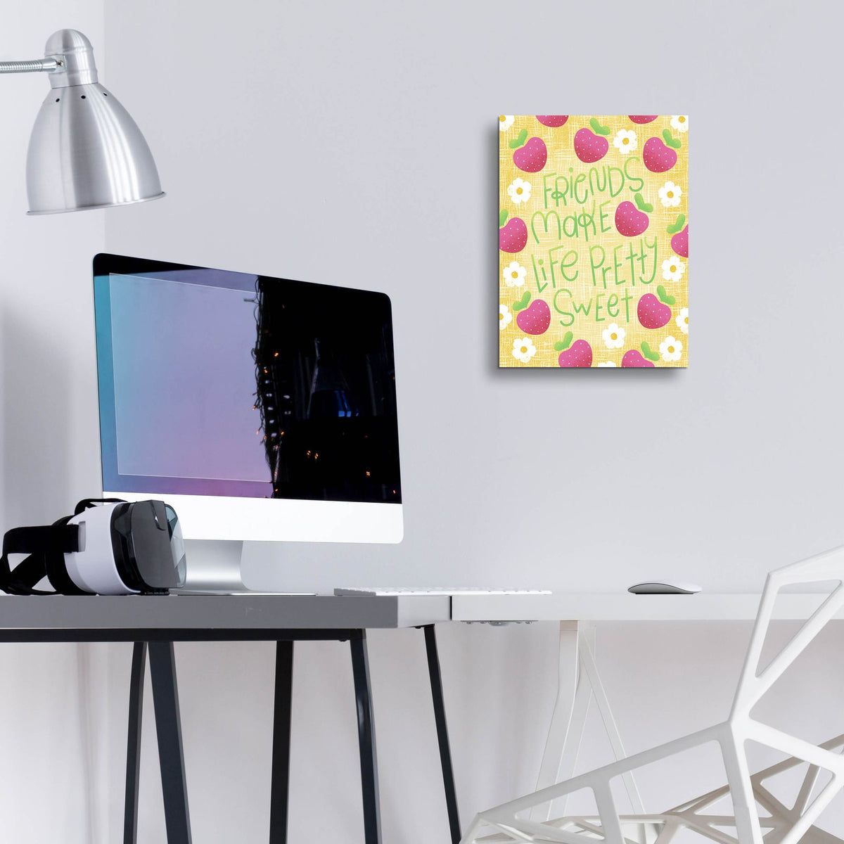 Friends Make Life Sweet by Club Daydream - 12x16 acrylic wall art in a room