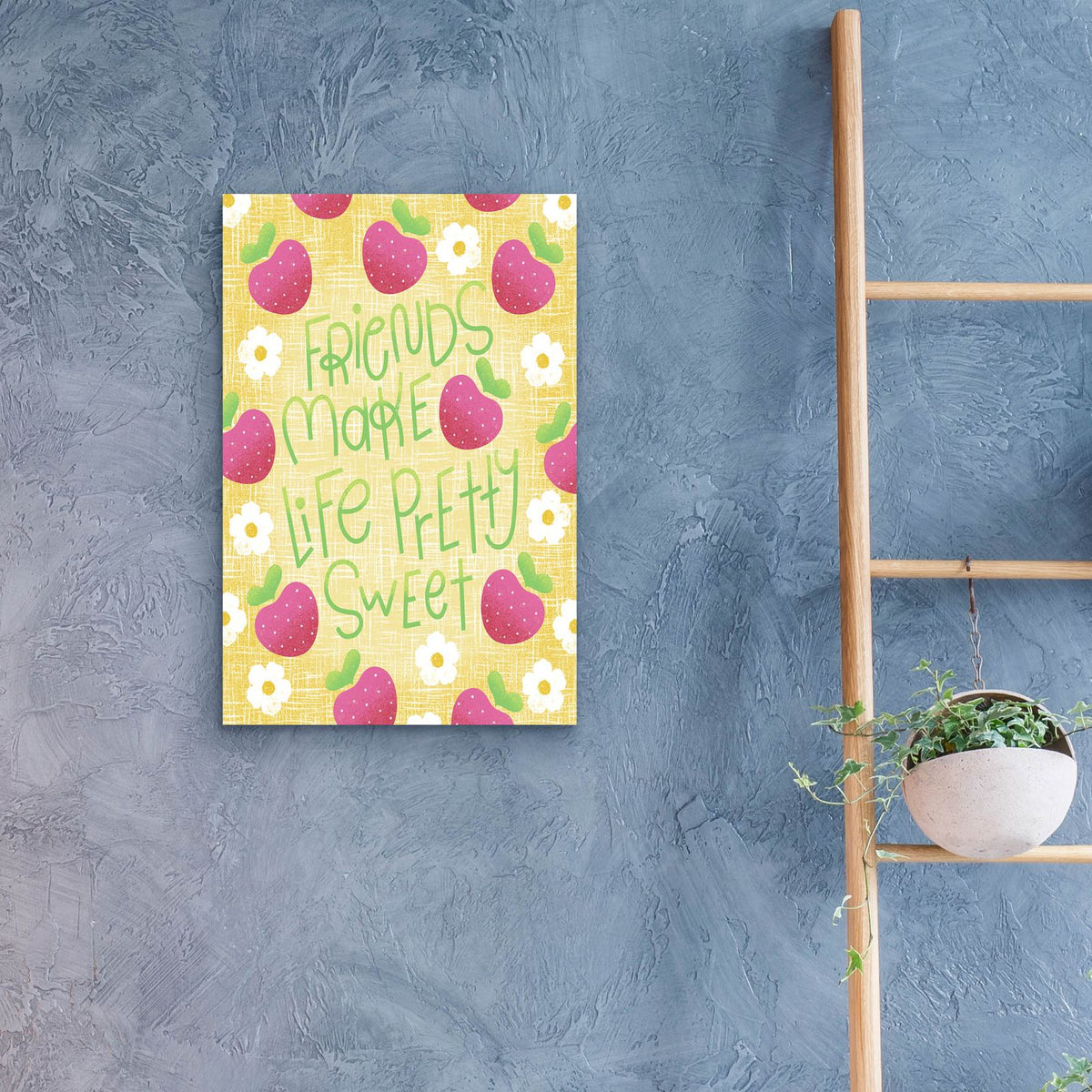 Friends Make Life Sweet by Club Daydream - 16x24 acrylic wall art in a room