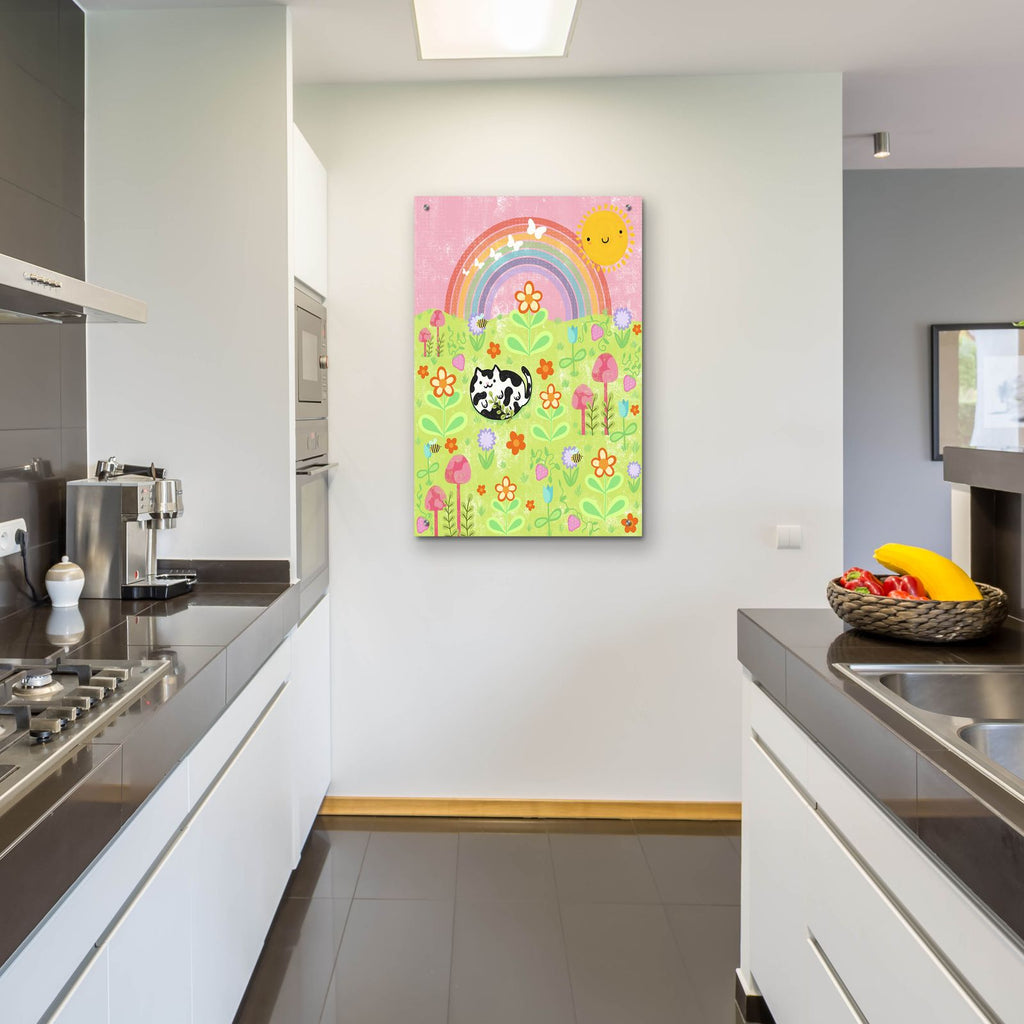 Frolicking Cat by Club Daydream - 24x36 acrylic wall art in a room