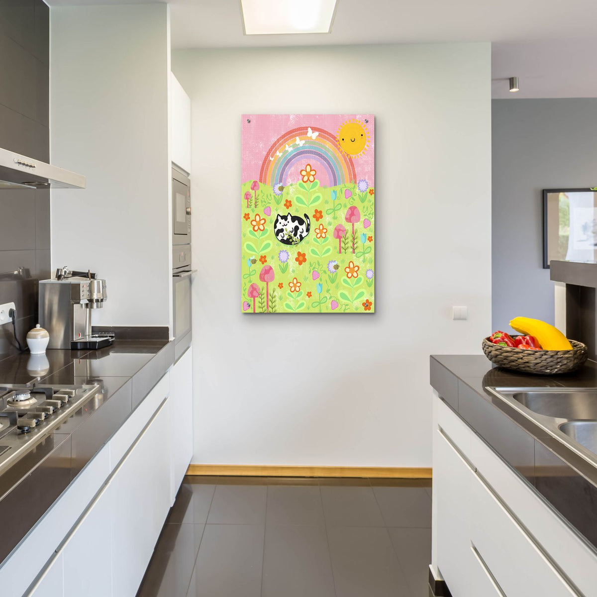 Frolicking Cat by Club Daydream - 24x36 acrylic wall art in a room