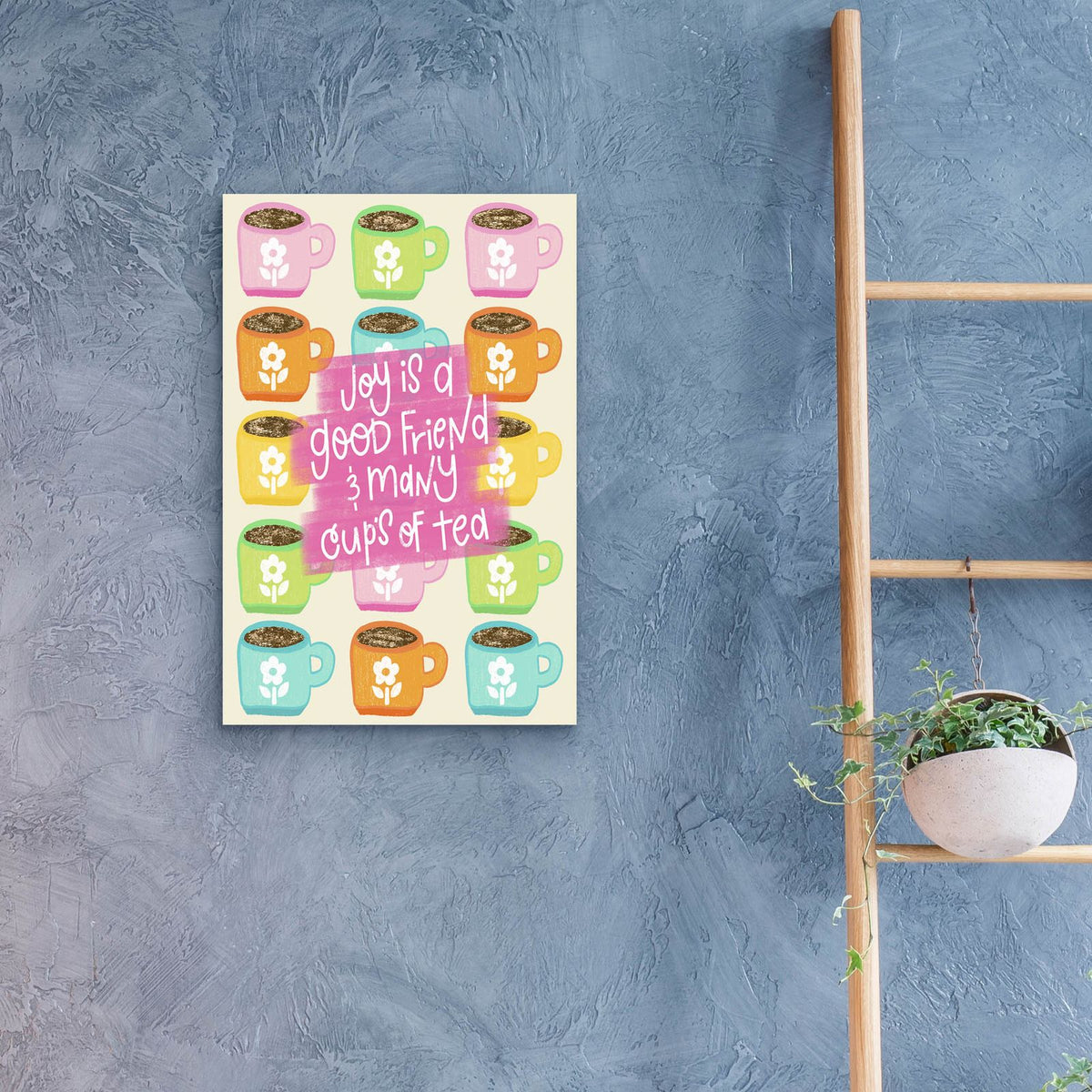 Joy Is A Good Friend by Club Daydream - 16x24 acrylic wall art in a room