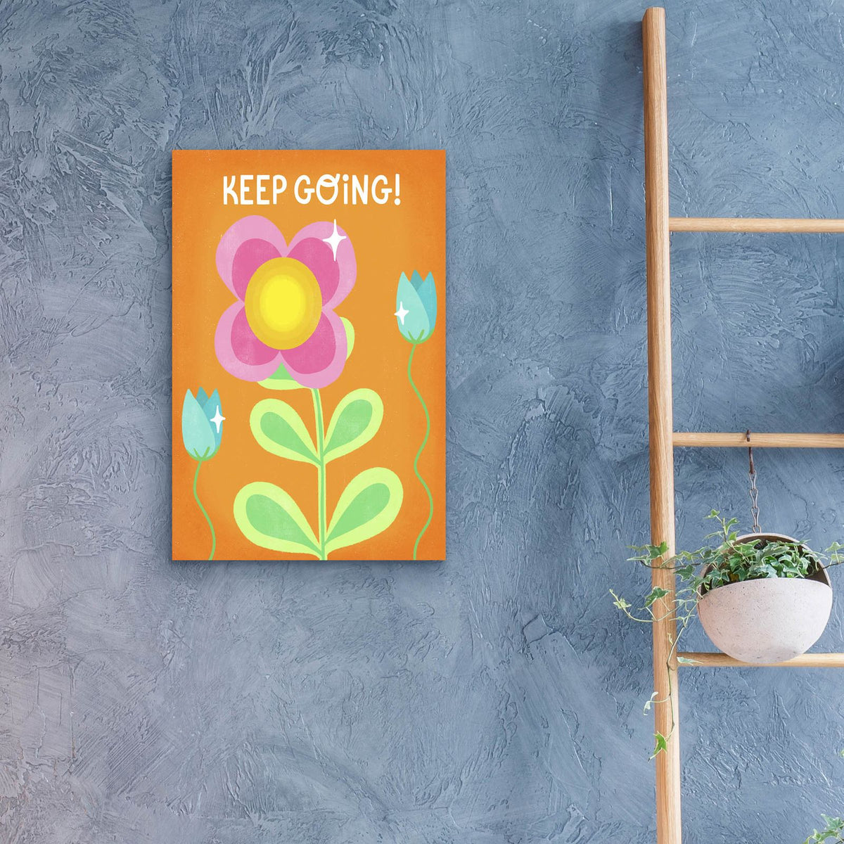 Keep Going Flowers by Club Daydream - 16x24 acrylic wall art in a room