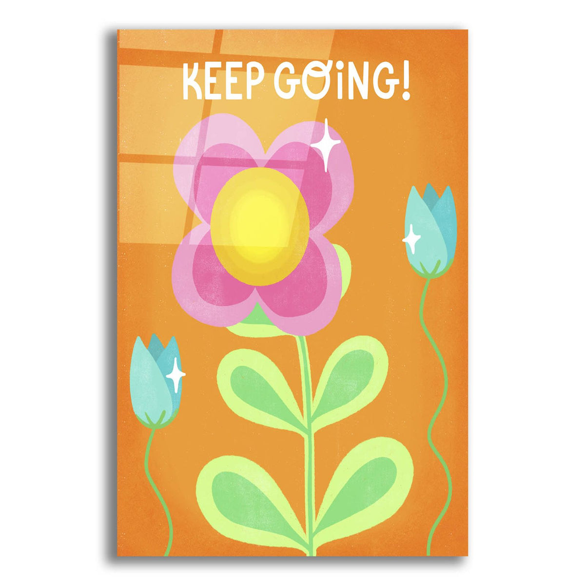 Keep Going Flowers by Club Daydream acrylic glass wall art