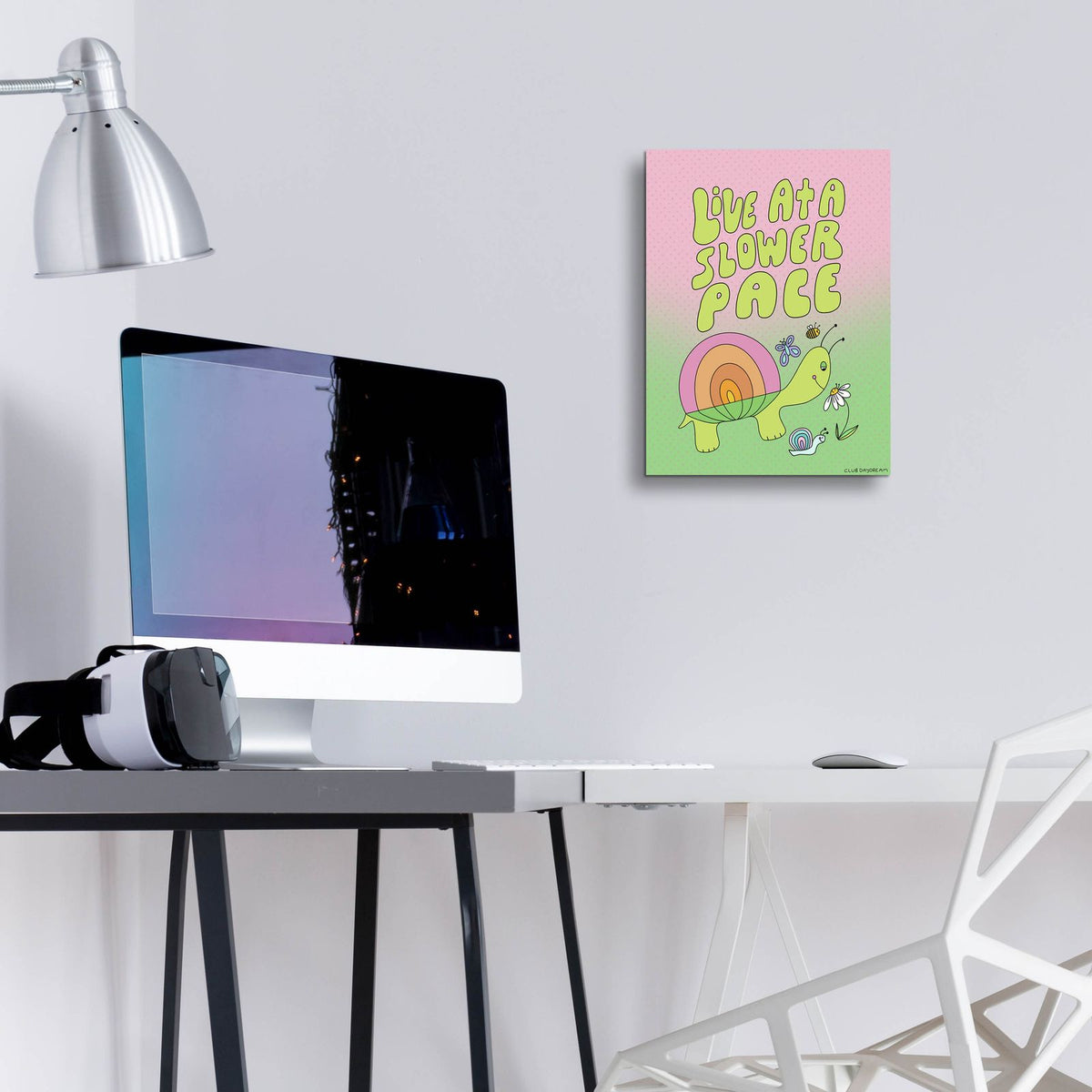 Live At A Slower Pace by Club Daydream - 12x16 acrylic wall art in a room