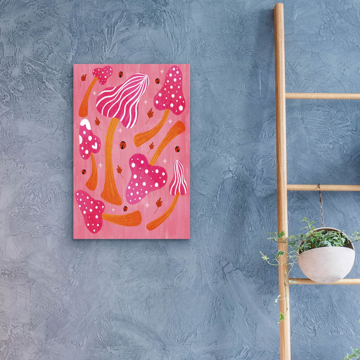 Mushrooms In Fall by Club Daydream - 16x24 acrylic wall art in a room