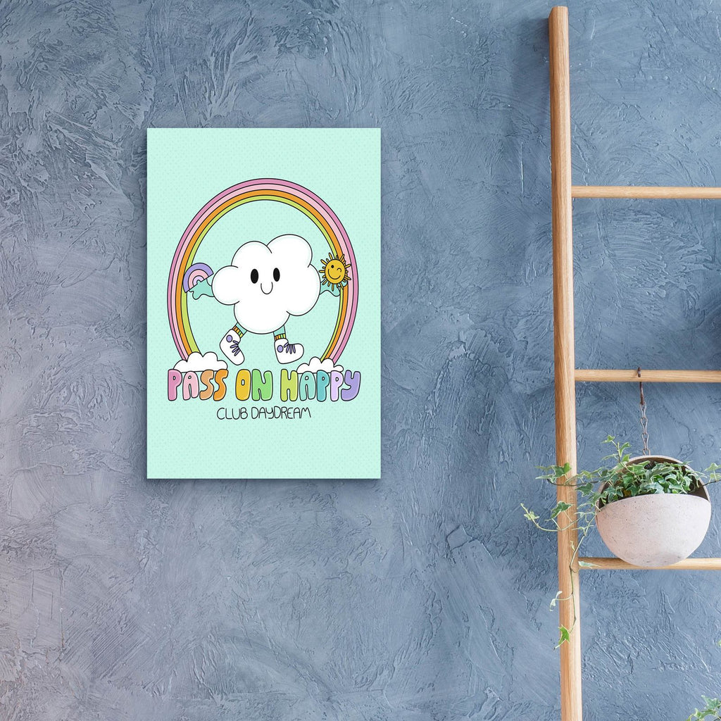 Pass On Happy 2 by Club Daydream - 16x24 acrylic wall art in a room