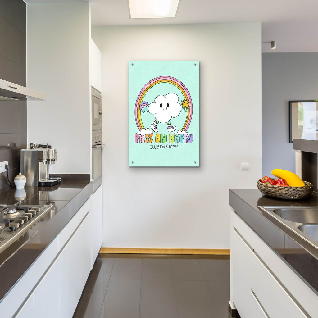 Pass On Happy 2 by Club Daydream - 24x36 acrylic wall art in a room