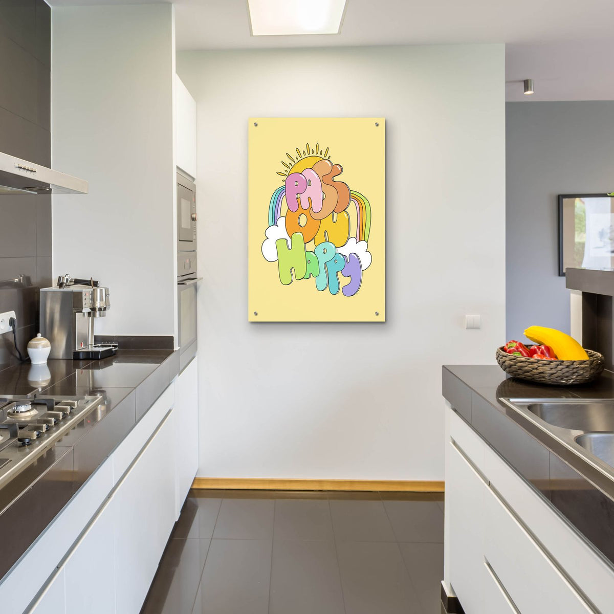 Pass On Happy by Club Daydream - 24x36 acrylic wall art in a room