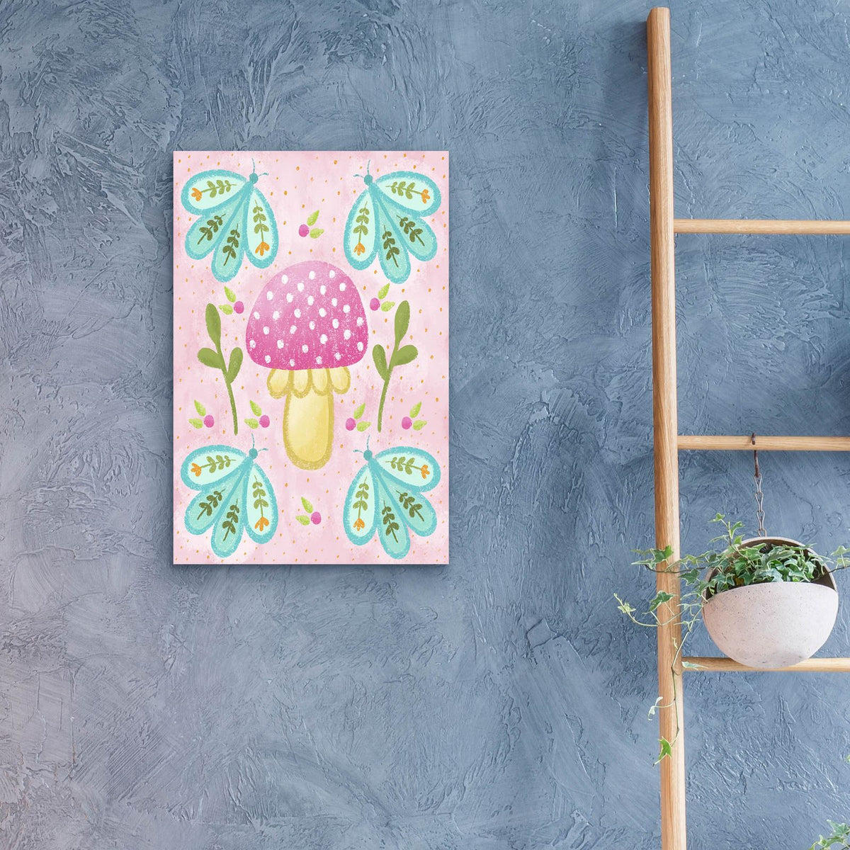 Pink Mushroom by Club Daydream - 16x24 acrylic wall art in a room