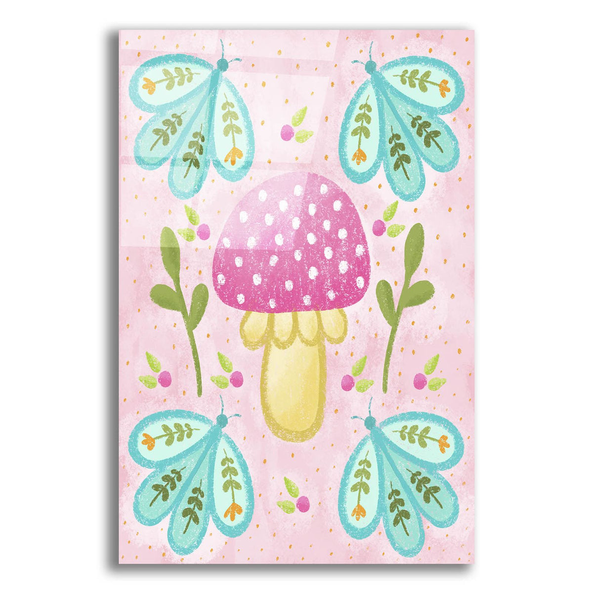 Pink Mushroom by Club Daydream acrylic glass wall art
