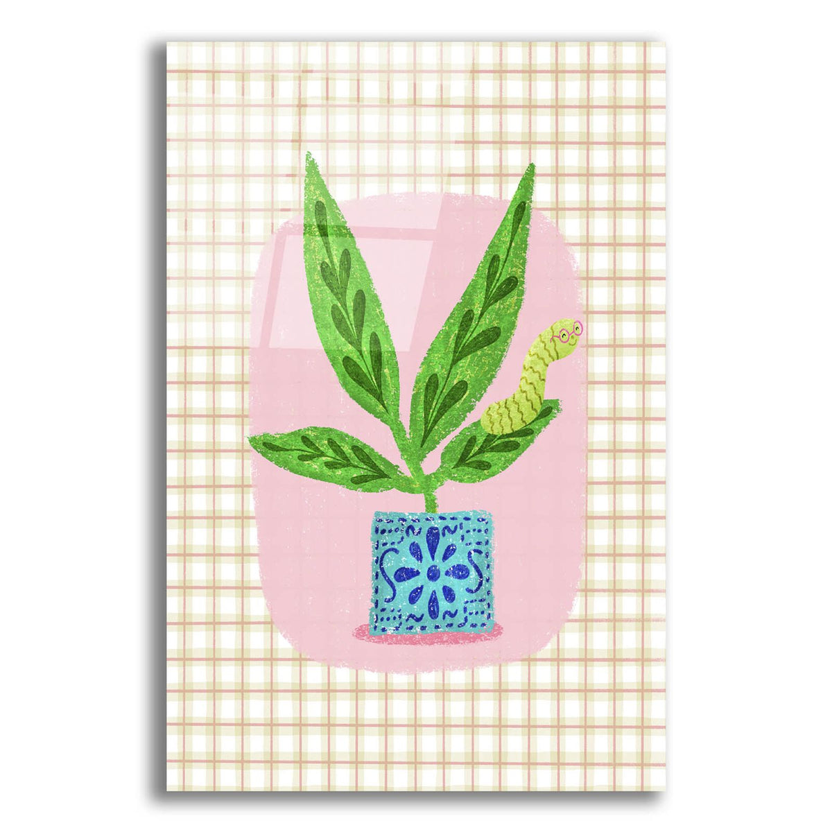 Plant With Worm by Club Daydream acrylic glass wall art